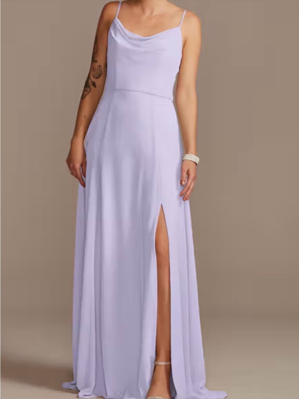 DB Cowl Neck Dress with Slit